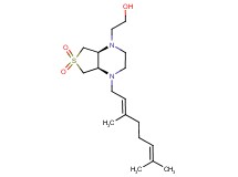 2-[(4aR*,7aS*)-4-[(2E)-3,7-dimethylocta-2,6-dien-1-yl]-6,6-dioxidohexahydrothieno[3,4-b]pyrazin-1(2H)-yl]ethanol