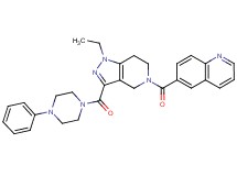 6-({1-ethyl-3-[(4-phenyl-1-piperazinyl)carbonyl]-1,4,6,7-tetrahydro-5H-pyrazolo[4,3-c]pyridin-5-yl}carbonyl)quinoline