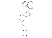 7-(2-cyclohexylethyl)-2-(3-methyl-2-furoyl)-2,7-diazaspiro[4.5]decane
