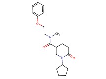 1-cyclopentyl-N-methyl-6-oxo-N-(2-phenoxyethyl)-3-piperidinecarboxamide