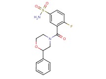 4-fluoro-3-[(2-phenyl-4-morpholinyl)carbonyl]benzenesulfonamide
