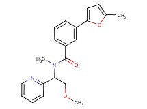 N-(2-methoxy-1-pyridin-2-ylethyl)-N-methyl-3-(5-methyl-2-furyl)benzamide