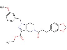 ethyl 5-[3-(1,3-benzodioxol-5-yl)propanoyl]-1-(3-methoxybenzyl)-4,5,6,7-tetrahydro-1H-pyrazolo[4,3-c]pyridine-3-carboxylate