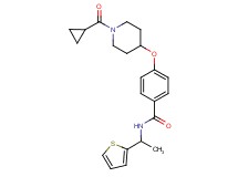 4-{[1-(cyclopropylcarbonyl)-4-piperidinyl]oxy}-N-[1-(2-thienyl)ethyl]benzamide