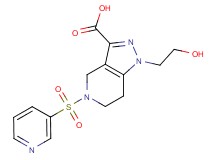 1-(2-hydroxyethyl)-5-(pyridin-3-ylsulfonyl)-4,5,6,7-tetrahydro-1H-pyrazolo[4,3-c]pyridine-3-carboxylic acid