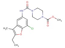 methyl 4-{[(7-chloro-2-ethyl-3-methyl-1-benzofuran-5-yl)amino]carbonyl}piperazine-1-carboxylate