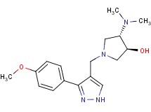(3S*,4S*)-4-(dimethylamino)-1-{[3-(4-methoxyphenyl)-1H-pyrazol-4-yl]methyl}pyrrolidin-3-ol