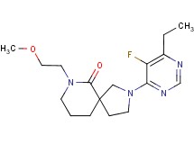 2-(6-ethyl-5-fluoropyrimidin-4-yl)-7-(2-methoxyethyl)-2,7-diazaspiro[4.5]decan-6-one