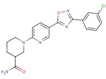 1-{5-[3-(3-chlorophenyl)-1,2,4-oxadiazol-5-yl]-2-pyridinyl}-3-piperidinecarboxamide