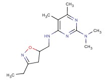 N~4~-[(3-ethyl-4,5-dihydroisoxazol-5-yl)methyl]-N~2~,N~2~,5,6-tetramethylpyrimidine-2,4-diamine