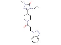 5-{1-[3-(1H-1,2,3-benzotriazol-1-yl)propanoyl]piperidin-4-yl}-4-ethyl-2-methyl-2,4-dihydro-3H-1,2,4-triazol-3-one