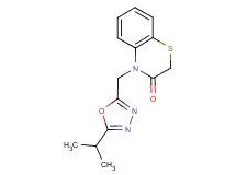 4-[(5-isopropyl-1,3,4-oxadiazol-2-yl)methyl]-2H-1,4-benzothiazin-3(4H)-one
