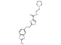 2-{[(2-methyl-1,3-benzothiazol-5-yl)oxy]methyl}-N-(2-pyrrolidin-1-ylethyl)-1,3-oxazole-4-carboxamide