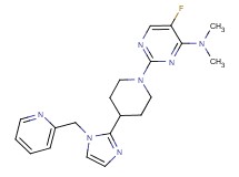 5-fluoro-N,N-dimethyl-2-{4-[1-(pyridin-2-ylmethyl)-1H-imidazol-2-yl]piperidin-1-yl}pyrimidin-4-amine