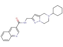 N-[(5-cyclohexyl-4,5,6,7-tetrahydropyrazolo[1,5-a]pyrazin-2-yl)methyl]quinoline-3-carboxamide