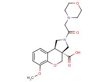 (3aR*,9bR*)-6-methoxy-2-(morpholin-4-ylacetyl)-1,2,3,9b-tetrahydrochromeno[3,4-c]pyrrole-3a(4H)-carboxylic acid