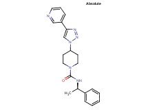 N-[(1R)-1-phenylethyl]-4-(4-pyridin-3-yl-1H-1,2,3-triazol-1-yl)piperidine-1-carboxamide