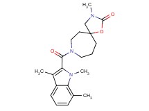 3-methyl-8-[(1,3,7-trimethyl-1H-indol-2-yl)carbonyl]-1-oxa-3,8-diazaspiro[4.6]undecan-2-one