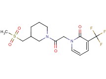 1-(2-{3-[(methylsulfonyl)methyl]piperidin-1-yl}-2-oxoethyl)-3-(trifluoromethyl)pyridin-2(1H)-one