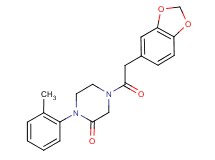 4-(1,3-benzodioxol-5-ylacetyl)-1-(2-methylphenyl)-2-piperazinone