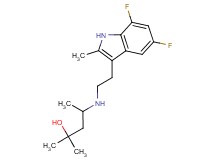 4-{[2-(5,7-difluoro-2-methyl-1H-indol-3-yl)ethyl]amino}-2-methylpentan-2-ol