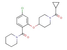 4-[5-chloro-2-(piperidin-1-ylcarbonyl)phenoxy]-1-(cyclopropylcarbonyl)piperidine