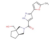[(3aS*,6aS*)-2-{[3-(5-methyl-2-furyl)-1H-pyrazol-5-yl]carbonyl}hexahydrocyclopenta[c]pyrrol-3a(1H)-yl]methanol