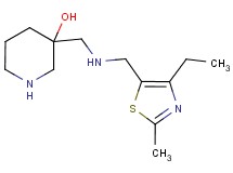 3-({[(4-ethyl-2-methyl-1,3-thiazol-5-yl)methyl]amino}methyl)-3-piperidinol dihydrochloride