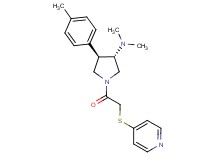 (3S*,4R*)-N,N-dimethyl-4-(4-methylphenyl)-1-[(pyridin-4-ylthio)acetyl]pyrrolidin-3-amine