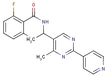 2,6-difluoro-N-{1-[4-methyl-2-(4-pyridinyl)-5-pyrimidinyl]ethyl}benzamide