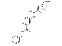 4-{[1-(3-ethyl-5-isoxazolyl)ethyl]amino}-N-(4-pyridinylmethyl)-2-pyridinecarboxamide