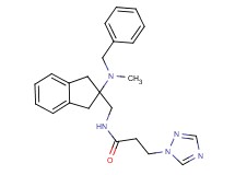 N-({2-[benzyl(methyl)amino]-2,3-dihydro-1H-inden-2-yl}methyl)-3-(1H-1,2,4-triazol-1-yl)propanamide