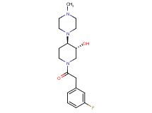 (3R*,4R*)-1-[(3-fluorophenyl)acetyl]-4-(4-methyl-1-piperazinyl)-3-piperidinol