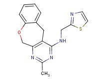 2-methyl-N-(1,3-thiazol-2-ylmethyl)-5,11-dihydro[1]benzoxepino[3,4-d]pyrimidin-4-amine