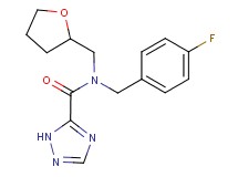 N-(4-fluorobenzyl)-N-(tetrahydrofuran-2-ylmethyl)-1H-1,2,4-triazole-5-carboxamide