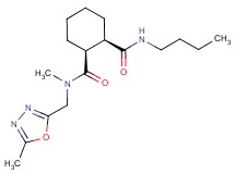 (1S*,2R*)-N'-butyl-N-methyl-N-[(5-methyl-1,3,4-oxadiazol-2-yl)methyl]-1,2-cyclohexanedicarboxamide