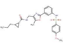 (1R*,2S*)-N-{[2-(3-{[(4-methoxyphenyl)sulfonyl]amino}phenyl)-5-methyl-1,3-oxazol-4-yl]methyl}-2-propylcyclopropanecarboxamide