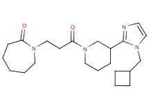 1-(3-{3-[1-(cyclobutylmethyl)-1H-imidazol-2-yl]piperidin-1-yl}-3-oxopropyl)azepan-2-one
