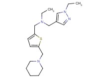 N-[(1-ethyl-1H-pyrazol-4-yl)methyl]-N-{[5-(piperidin-1-ylmethyl)-2-thienyl]methyl}ethanamine