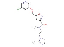 5-{[(5-chloro-3-pyridinyl)oxy]methyl}-N-methyl-N-[2-(2-methyl-1H-imidazol-1-yl)ethyl]-3-isoxazolecarboxamide