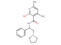 2-hydroxy-4,6-dimethyl-N-[1-phenyl-2-(1-pyrrolidinyl)ethyl]nicotinamide