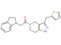 5-(2,3-dihydro-1H-inden-1-ylacetyl)-3-(2-thienylmethyl)-4,5,6,7-tetrahydro-1H-pyrazolo[4,3-c]pyridine