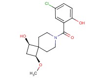 (1R*,3S*)-7-(5-chloro-2-hydroxybenzoyl)-3-methoxy-7-azaspiro[3.5]nonan-1-ol