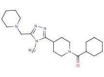 1-(cyclohexylcarbonyl)-4-[4-methyl-5-(piperidin-1-ylmethyl)-4H-1,2,4-triazol-3-yl]piperidine