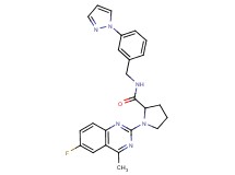 1-(6-fluoro-4-methyl-2-quinazolinyl)-N-[3-(1H-pyrazol-1-yl)benzyl]prolinamide