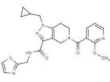 1-(cyclopropylmethyl)-5-[(2-methoxy-3-pyridinyl)carbonyl]-N-(1,3-thiazol-2-ylmethyl)-4,5,6,7-tetrahydro-1H-pyrazolo[4,3-c]pyridine-3-carboxamide