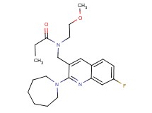 N-{[2-(1-azepanyl)-7-fluoro-3-quinolinyl]methyl}-N-(2-methoxyethyl)propanamide