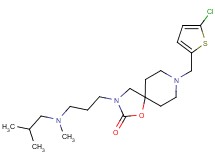 8-[(5-chloro-2-thienyl)methyl]-3-{3-[isobutyl(methyl)amino]propyl}-1-oxa-3,8-diazaspiro[4.5]decan-2-one