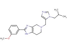 5-[(1-isobutyl-1H-imidazol-5-yl)methyl]-2-(3-methoxyphenyl)-4,5,6,7-tetrahydro-1H-imidazo[4,5-c]pyridine