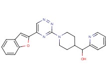 {1-[5-(1-benzofuran-2-yl)-1,2,4-triazin-3-yl]-4-piperidinyl}(2-pyridinyl)methanol